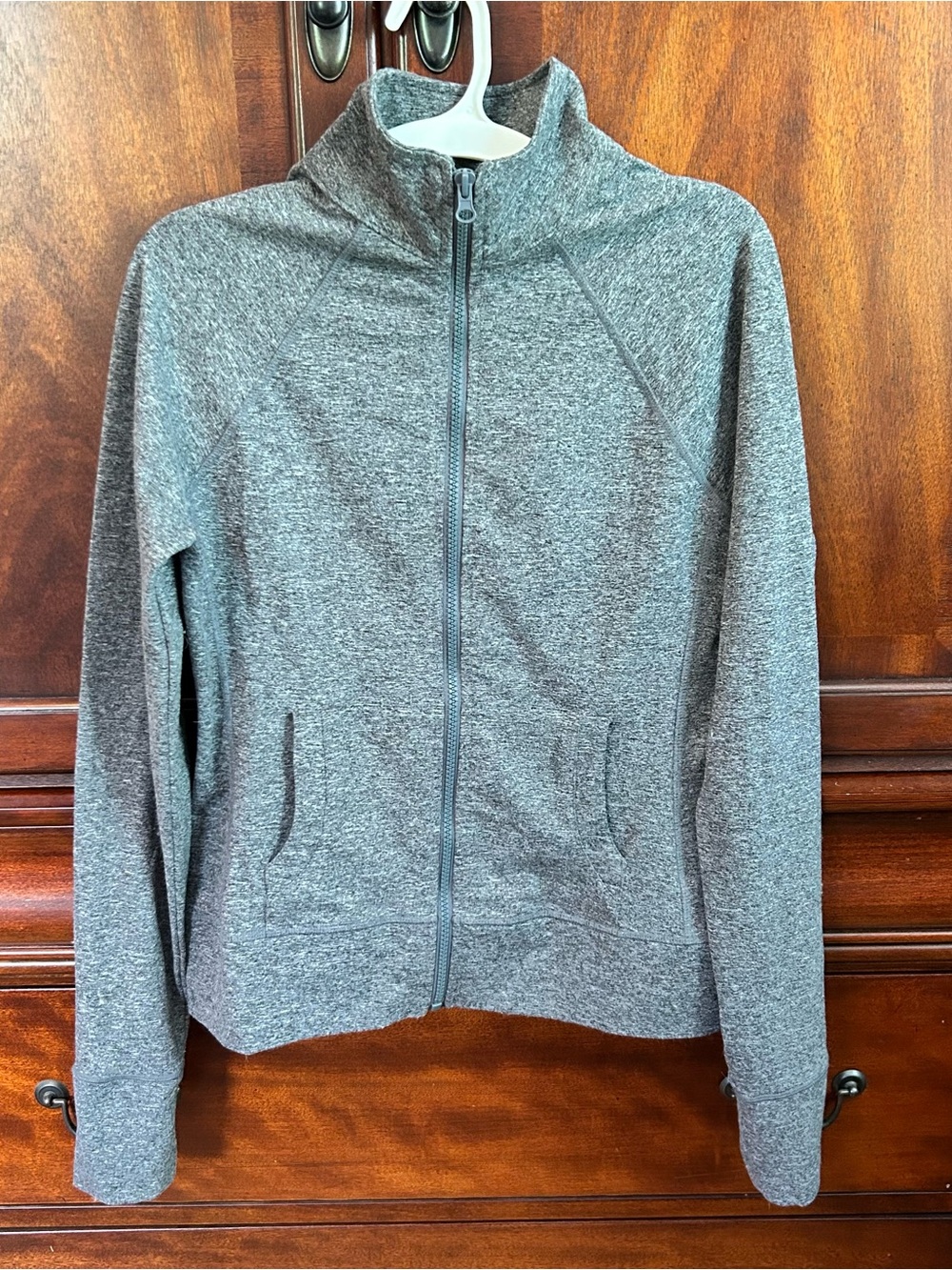 Threads 4 Thought Women's Gray Full-Zip Sweatshirt Jacket